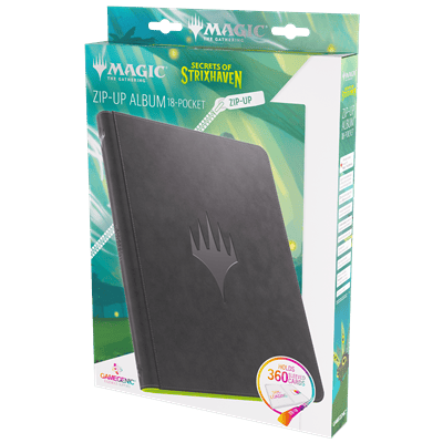 album-mtg---secrets-of-strixhaven-prime-zip-up-album-18--pocket---black/gre